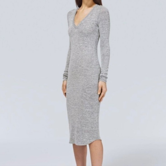 Wilfred Free Long Sleeve Knit Maxi Dress, XS, Fitted - Picture 3 of 8
